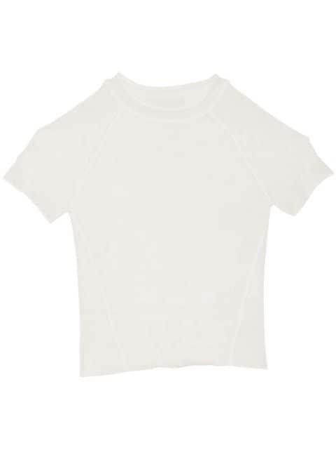 pointelle-knit lace T-shirt by FLEUR DU MAL