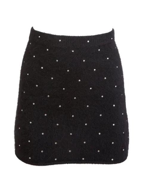 rhinestone knitted mini skirt by FLEUR DU MAL