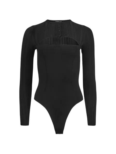 ribbed button bodysuit by FLEUR DU MAL