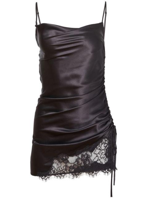 ruched silk dress by FLEUR DU MAL
