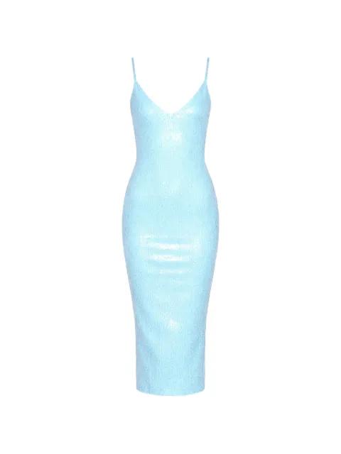 sequin V-neck midi dress by FLEUR DU MAL