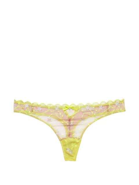 Étoile embroidery thong by FLEUR DU MAL