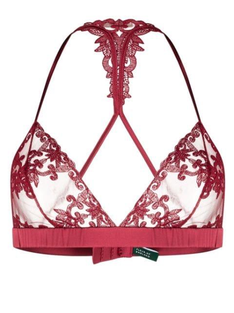 Gisele Boudoir floral-lace bra by FLEUR OF ENGLAND