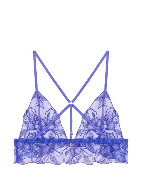 Iris Boudoir floral-embroidery bra by FLEUR OF ENGLAND