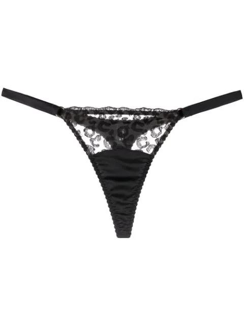 Kittie lace-panelled thong by FLEUR OF ENGLAND