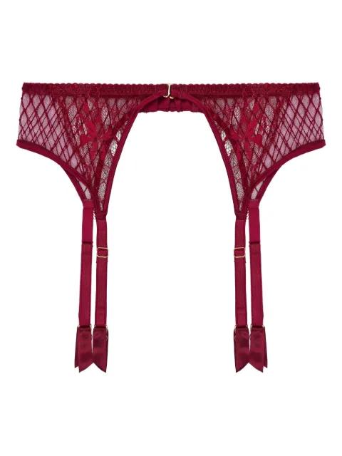 lace-embellished suspender belt by FLEUR OF ENGLAND