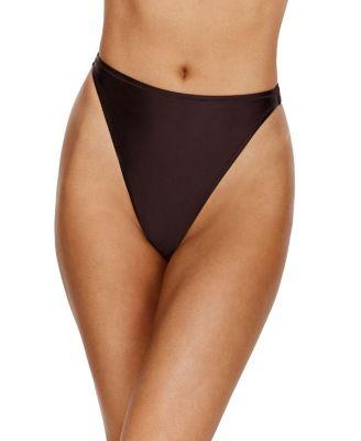 Satin Touch High Waist High Leg Bikini Bottom by FLIRTT GOTTEX