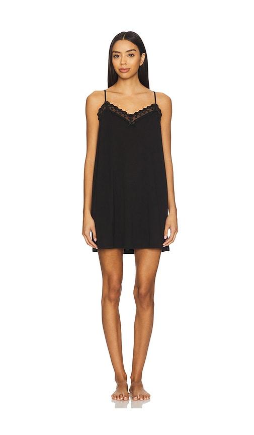 Flora Nikrooz Maven Chemise With Lace in Black by FLORA NIKROOZ