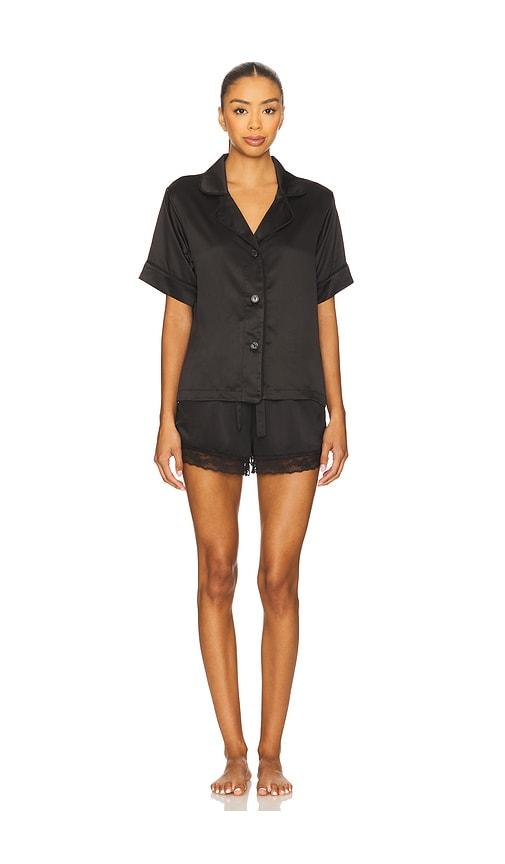 Flora Nikrooz Selena Pajama Set in Black by FLORA NIKROOZ