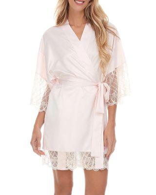 Gabby Satin Kimono Robe by FLORA NIKROOZ