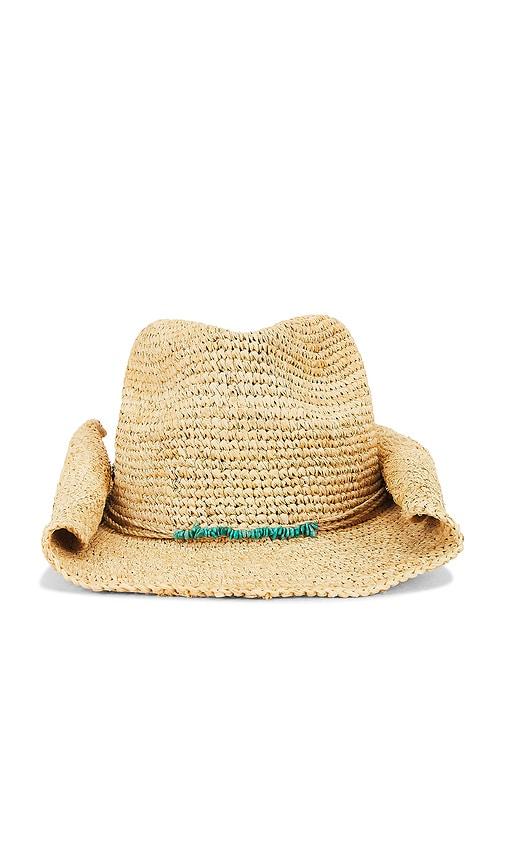 florabella Tanya Crochet Raffia Cowboy Hat in Neutral by FLORABELLA
