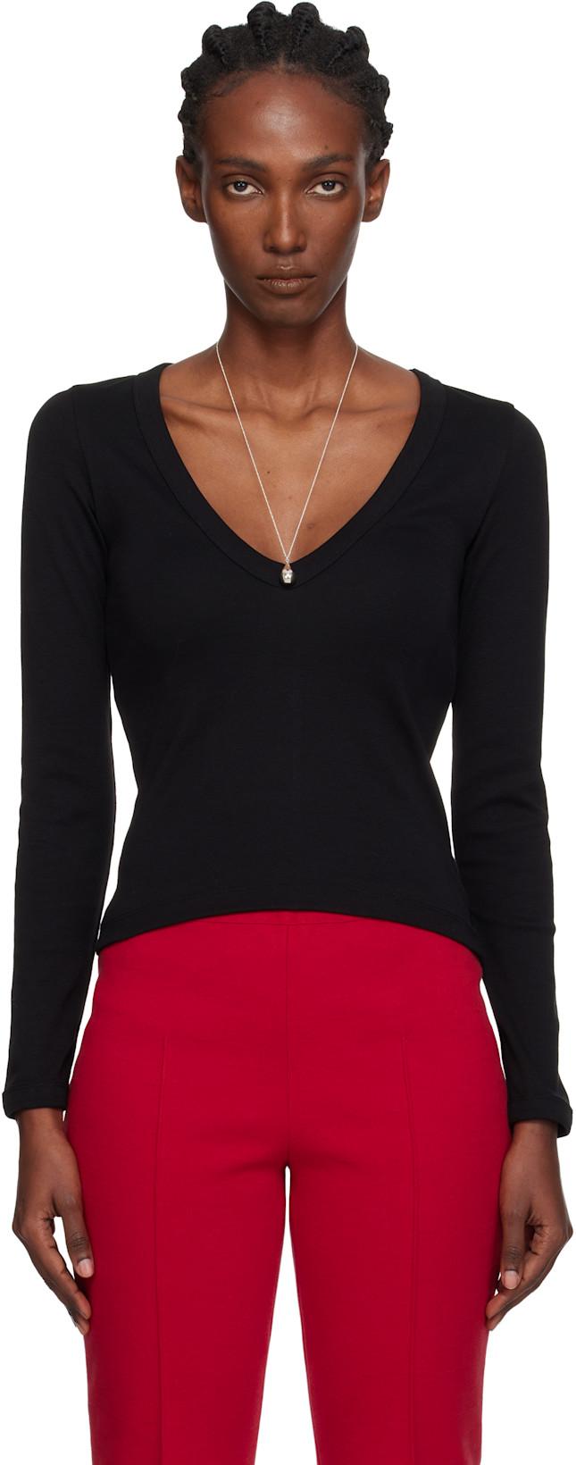 Black Dewi Longsleeve T-shirt by FLORE FLORE