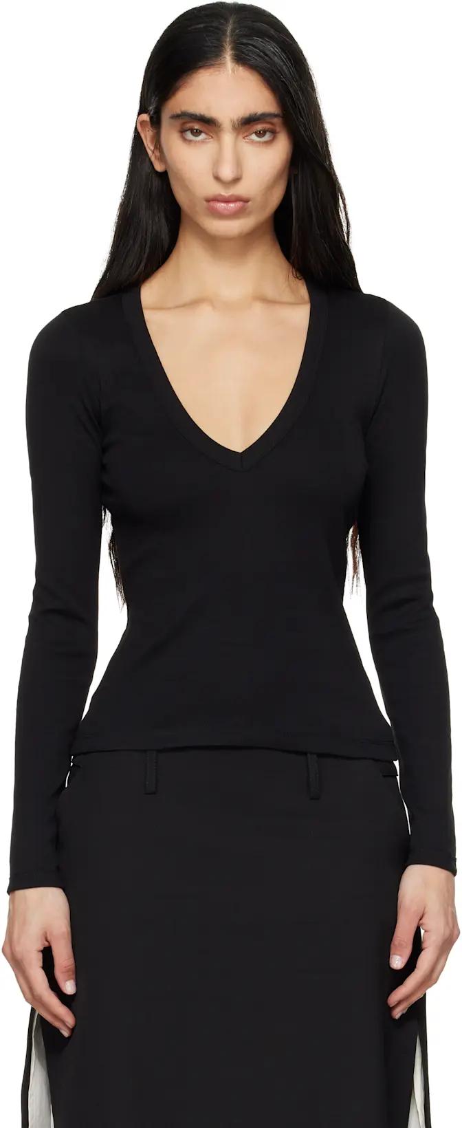 Black Dewi Longsleeve T-shirt by FLORE FLORE