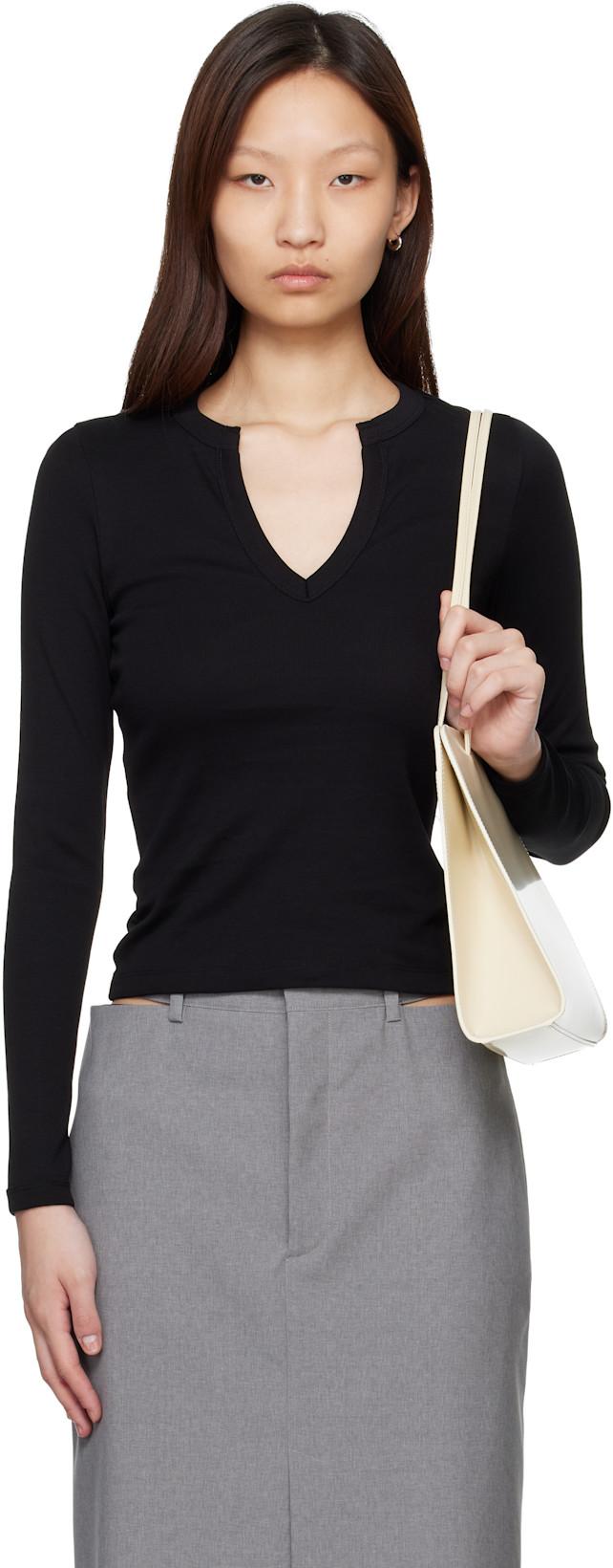 Black Iman Longsleeve T-shirt by FLORE FLORE