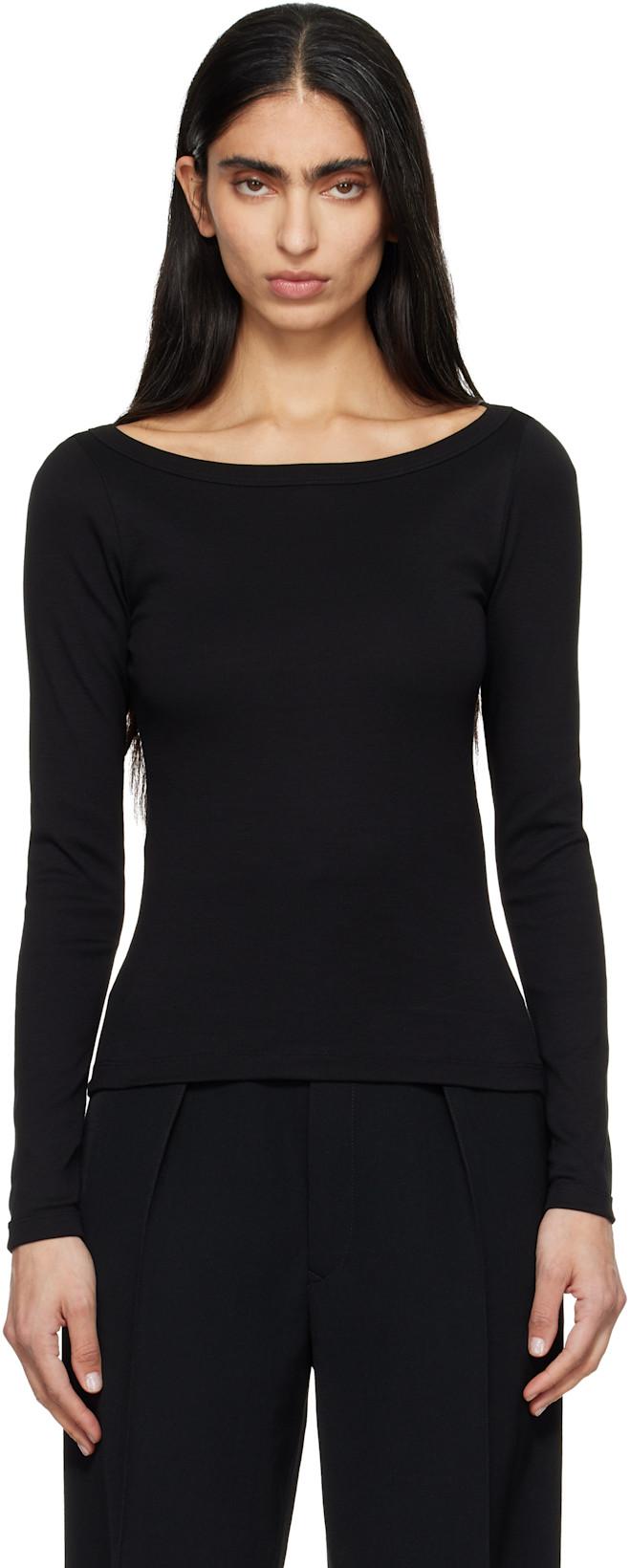 Black Steffi Longsleeve T-shirt by FLORE FLORE