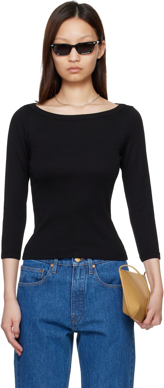 Black Steffi T-shirt by FLORE FLORE