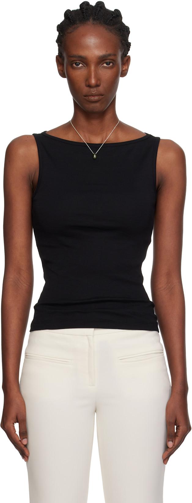 Black Timmi Tank Top by FLORE FLORE
