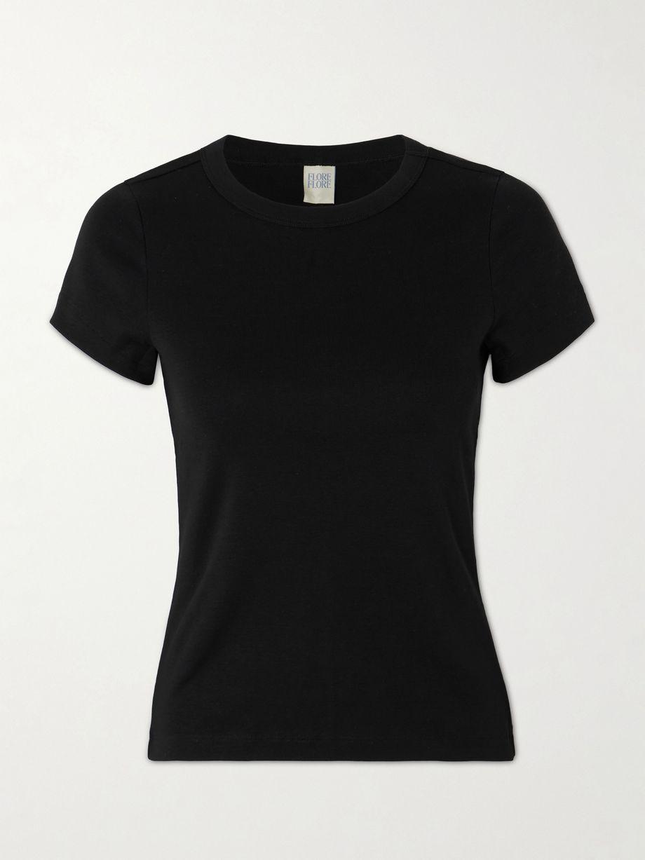 Car Baby Tee ribbed organic cotton-jersey T-shirt by FLORE FLORE