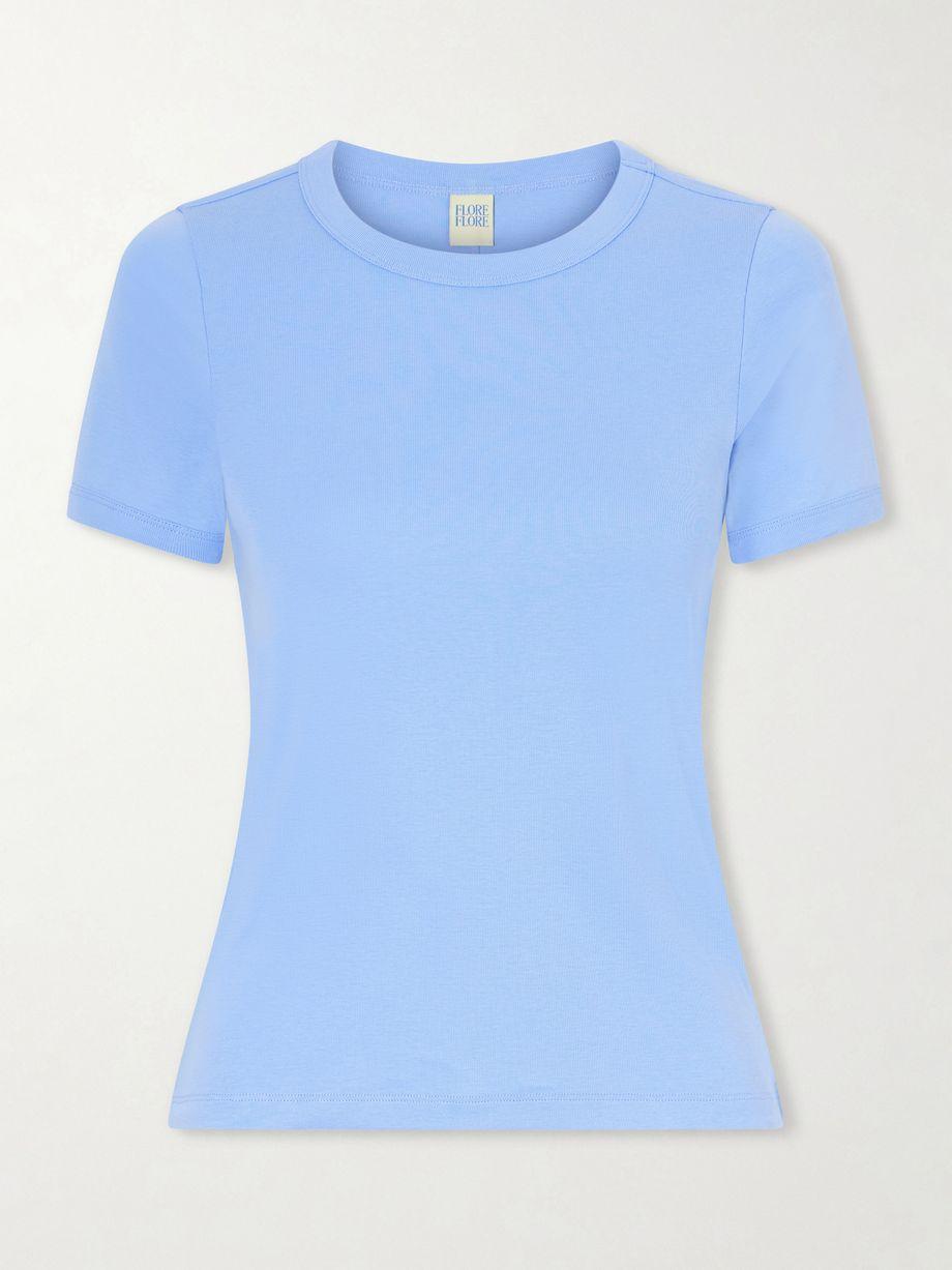Car ribbed organic cotton-jersey T-shirt by FLORE FLORE