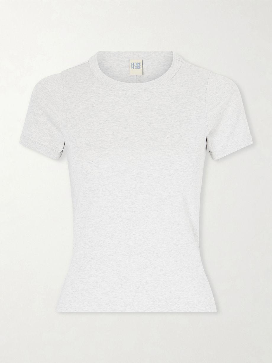 Car ribbed organic cotton-jersey T-shirt by FLORE FLORE