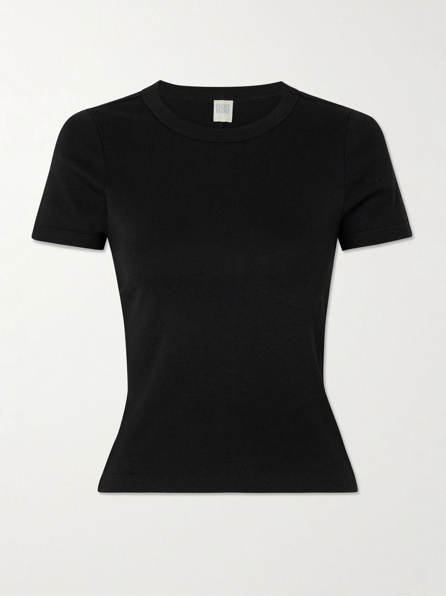 Car ribbed organic cotton-jersey T-shirt by FLORE FLORE