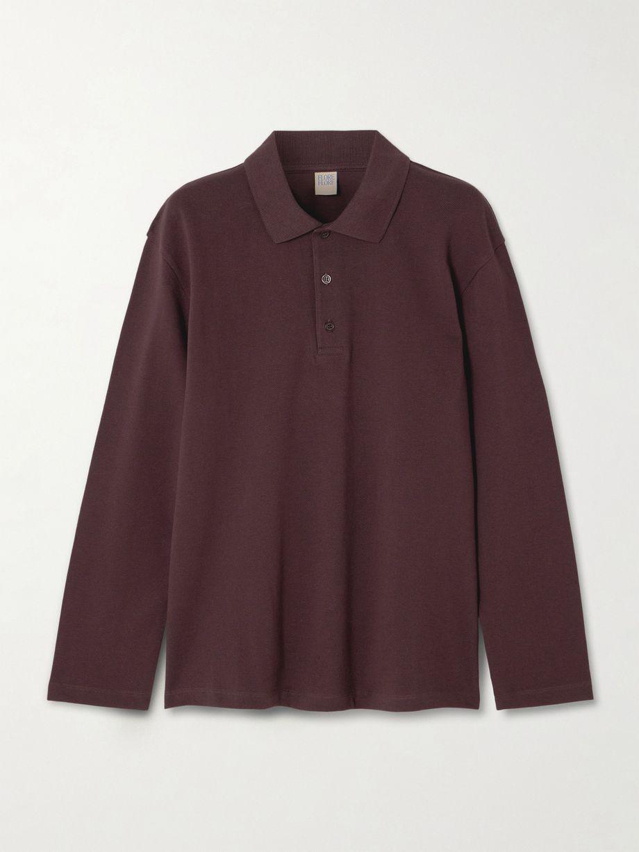 Diana organic cotton-piqué polo shirt by FLORE FLORE