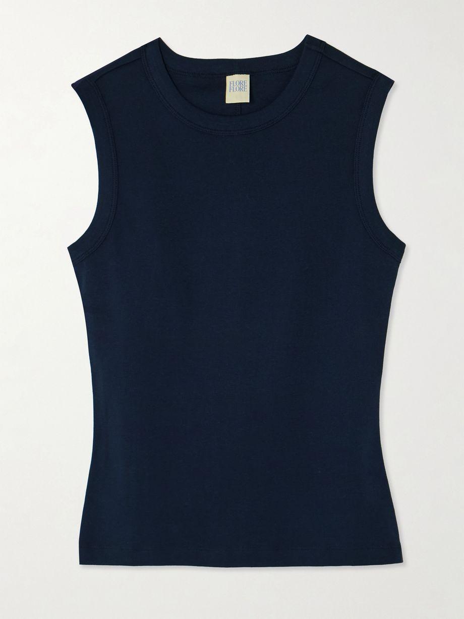 Esmé ribbed organic cotton-jersey tank by FLORE FLORE