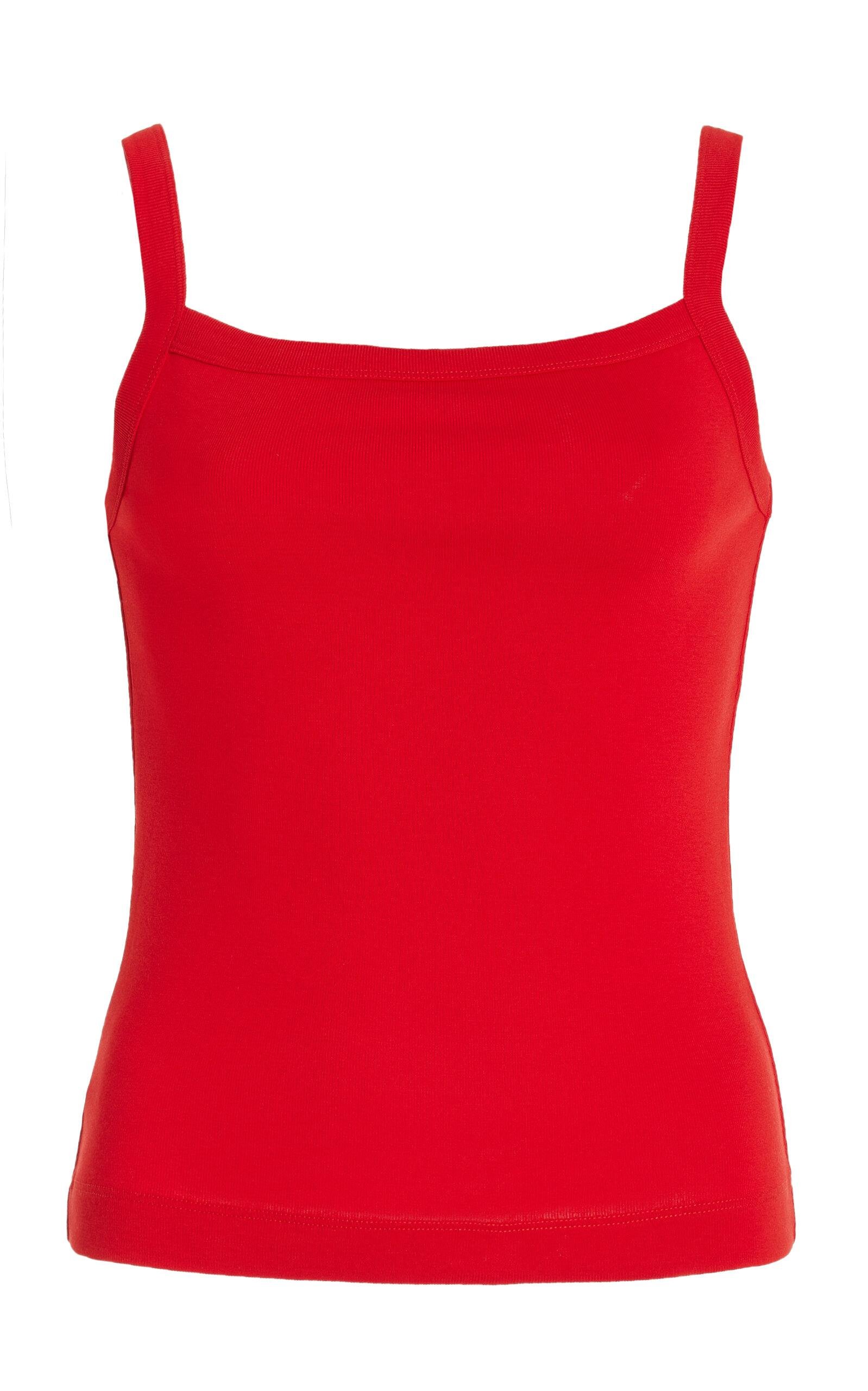 Flore Flore - May Organic Cotton Camisole Top - Red - L - Moda Operandi by FLORE FLORE