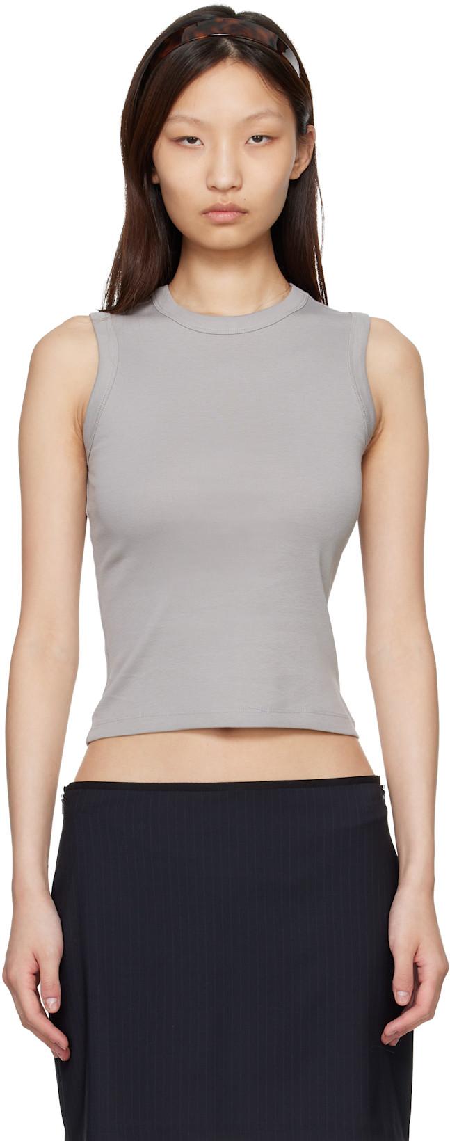 Gray Esmé Tank Top by FLORE FLORE