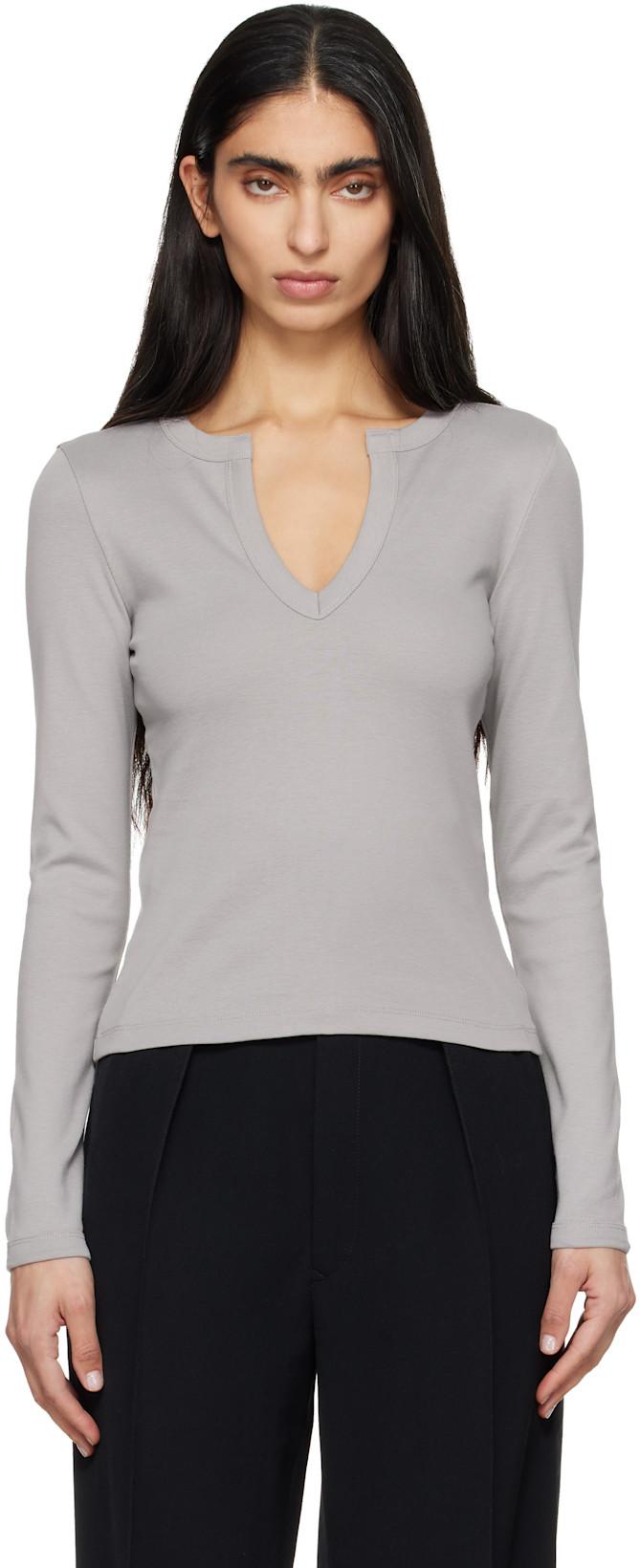 Gray Iman Longsleeve T-shirt by FLORE FLORE