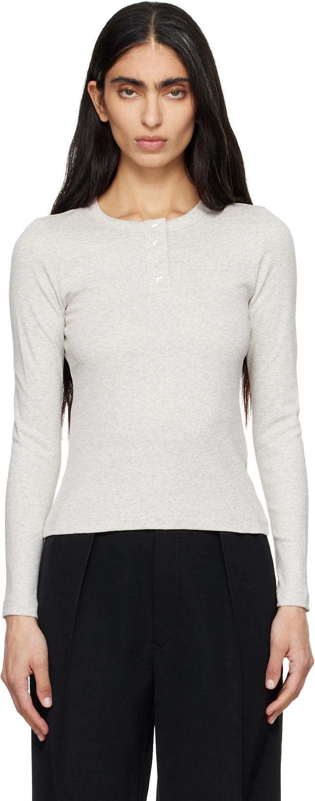 Gray Jess Longsleeve T-shirt by FLORE FLORE