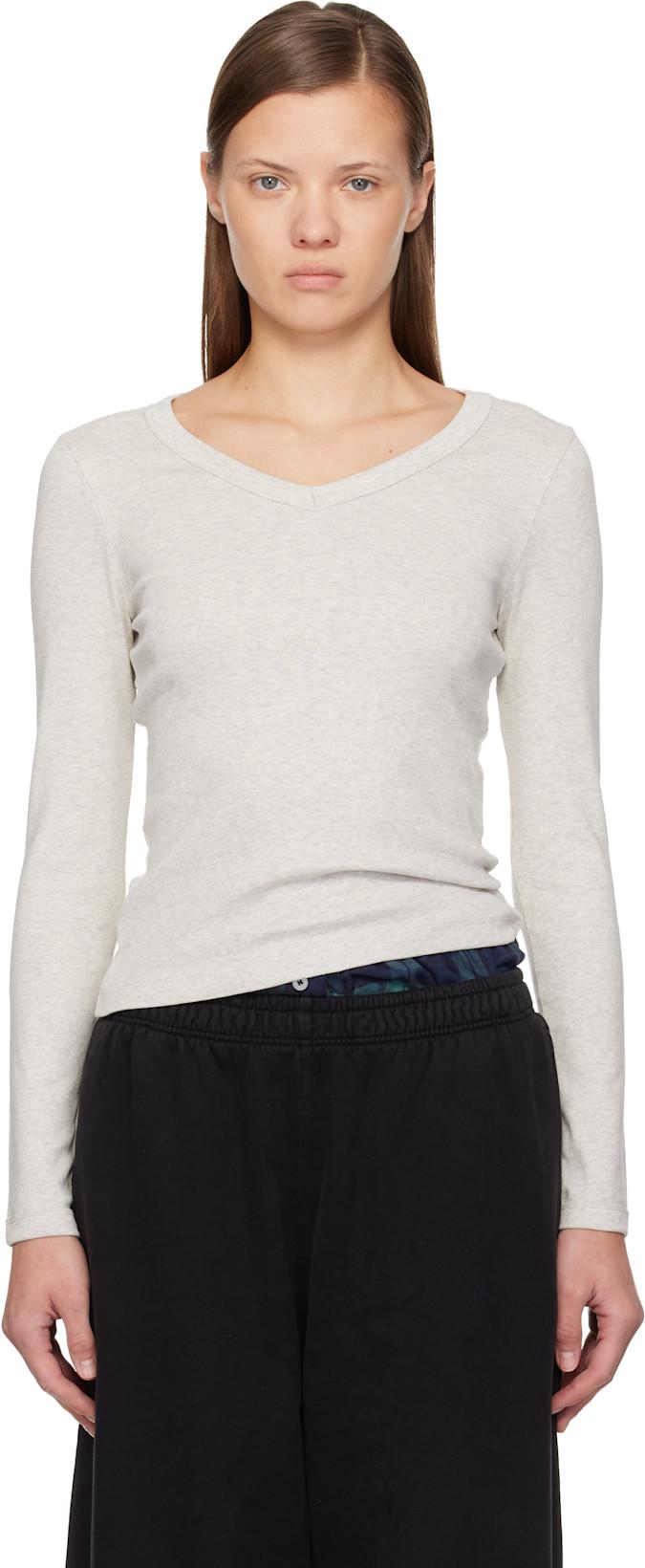 Gray Jill Longsleeve T-shirt by FLORE FLORE
