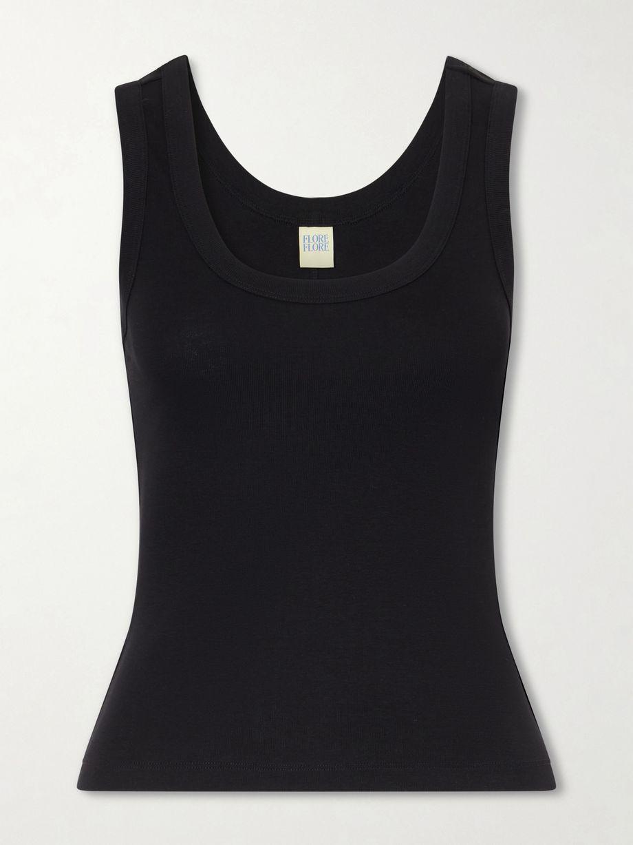 Hillie organic cotton-jersey tank top by FLORE FLORE
