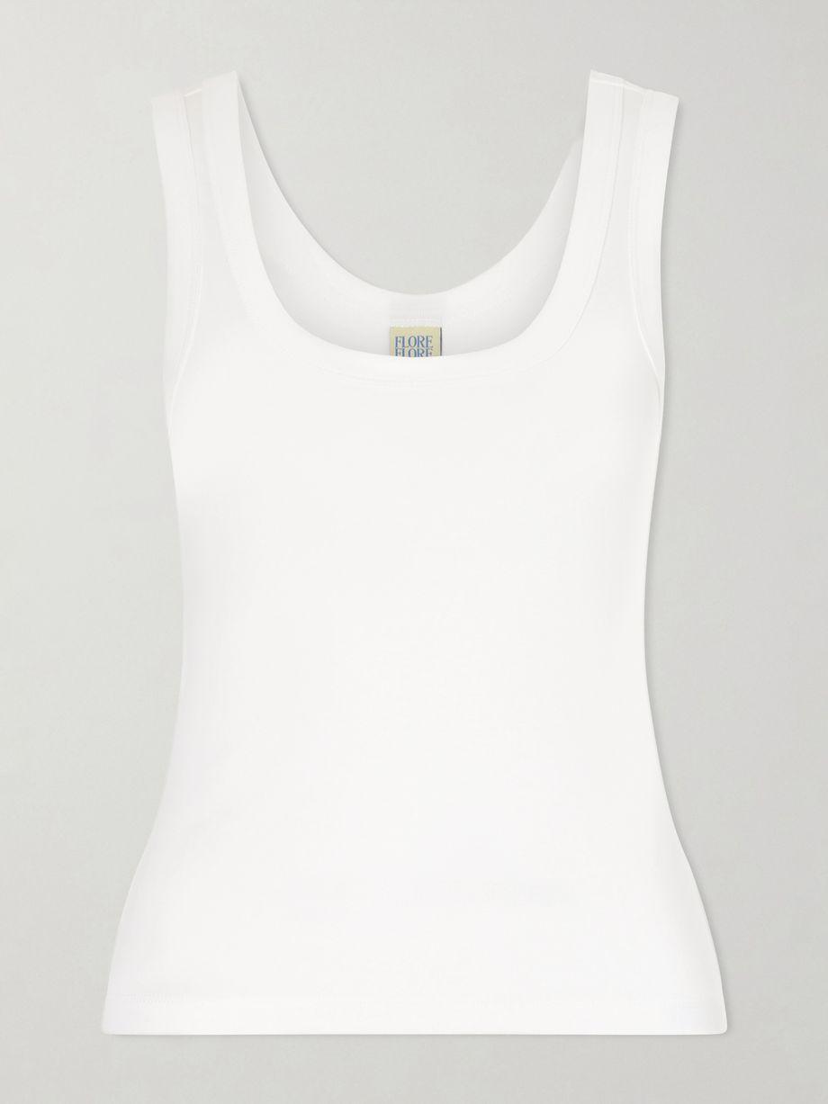 Hillie organic cotton-jersey tank top by FLORE FLORE