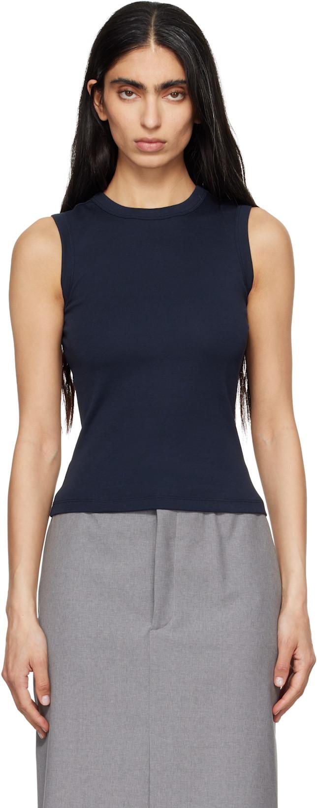 Navy Esmé Tank Top by FLORE FLORE
