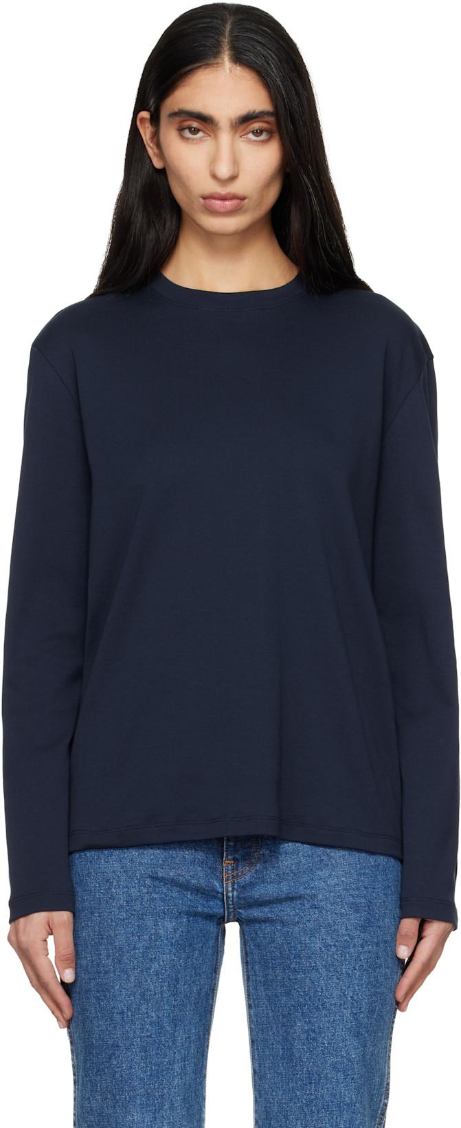 Navy Maggie Longsleeve T-shirt by FLORE FLORE
