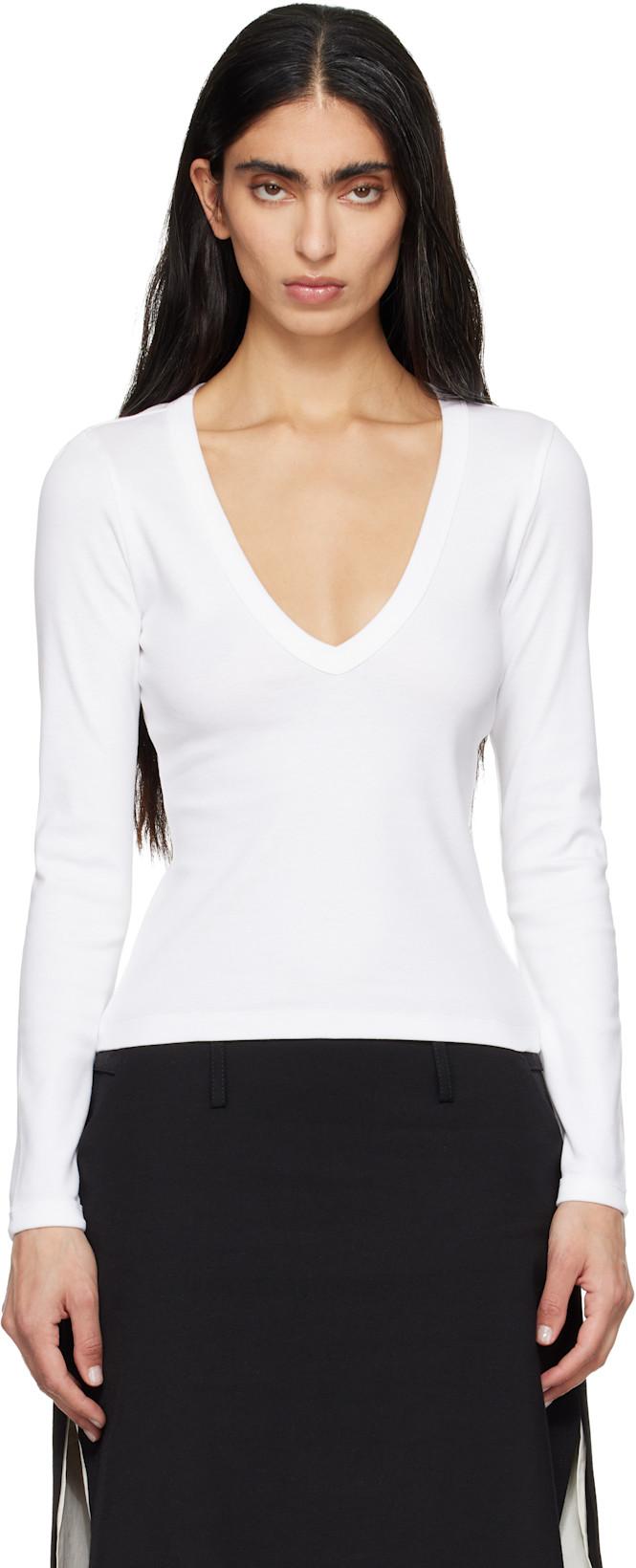 White Dewi Longsleeve T-shirt by FLORE FLORE