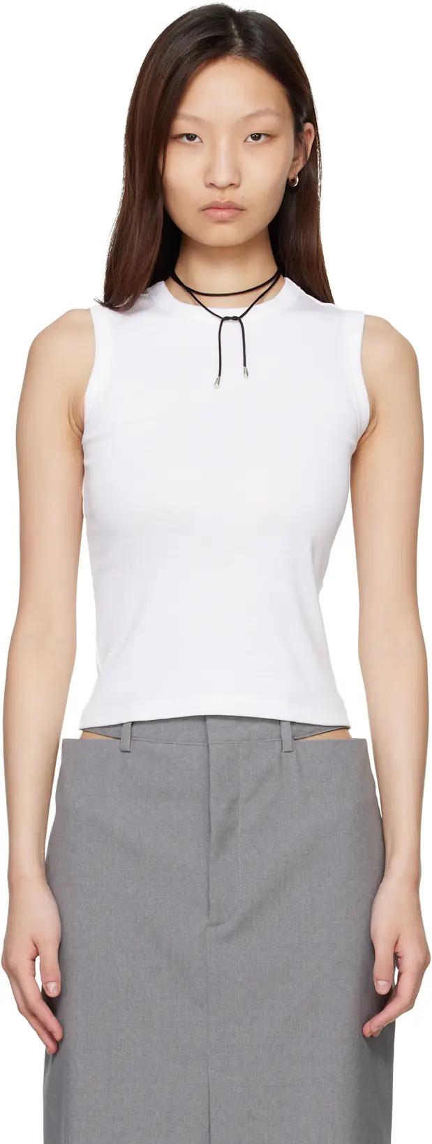 White Esmé Tank Top by FLORE FLORE