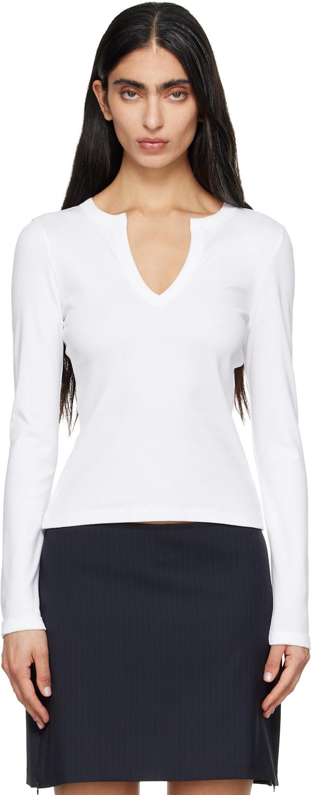 White Iman Longsleeve T-shirt by FLORE FLORE