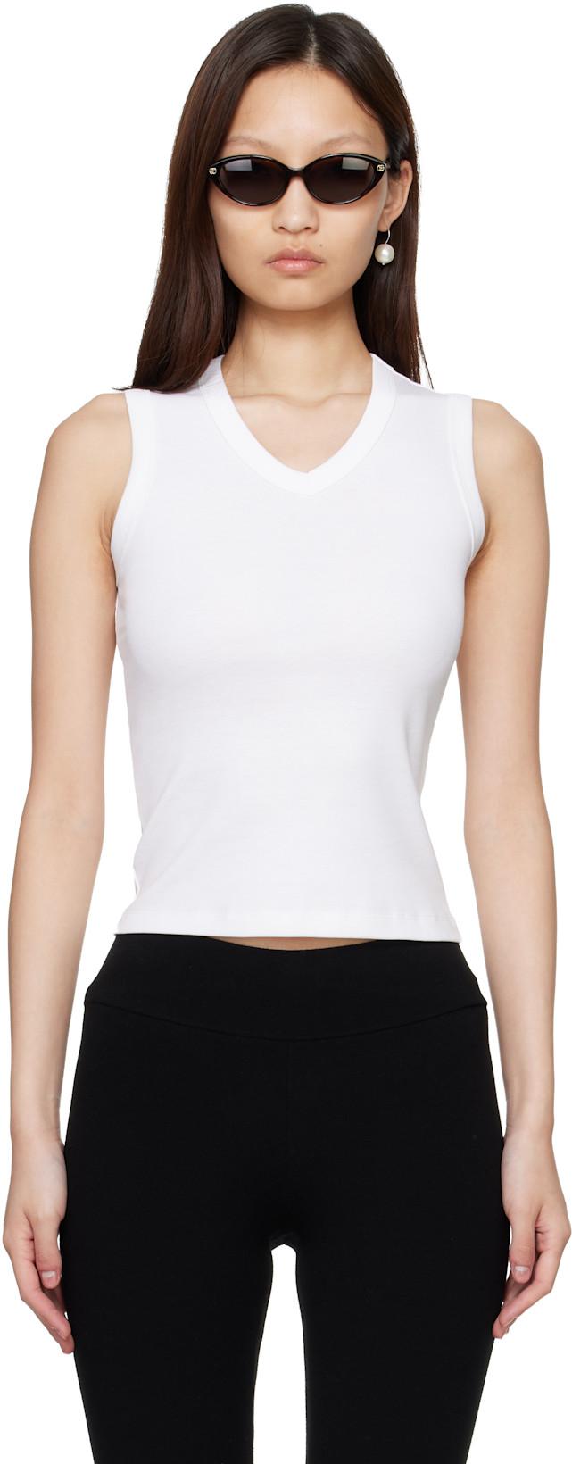 White Jill Tank Top by FLORE FLORE