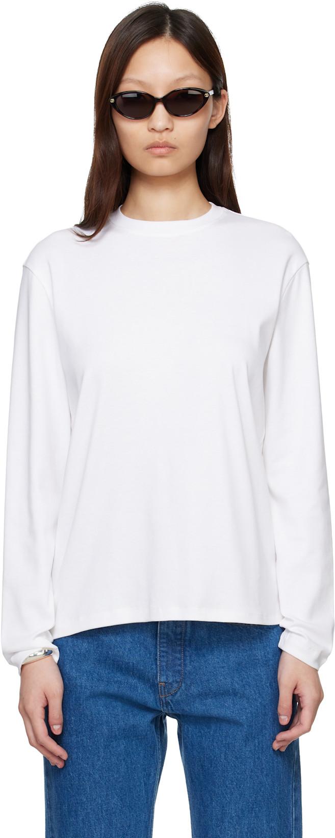 White Maggie Longsleeve T-shirt by FLORE FLORE