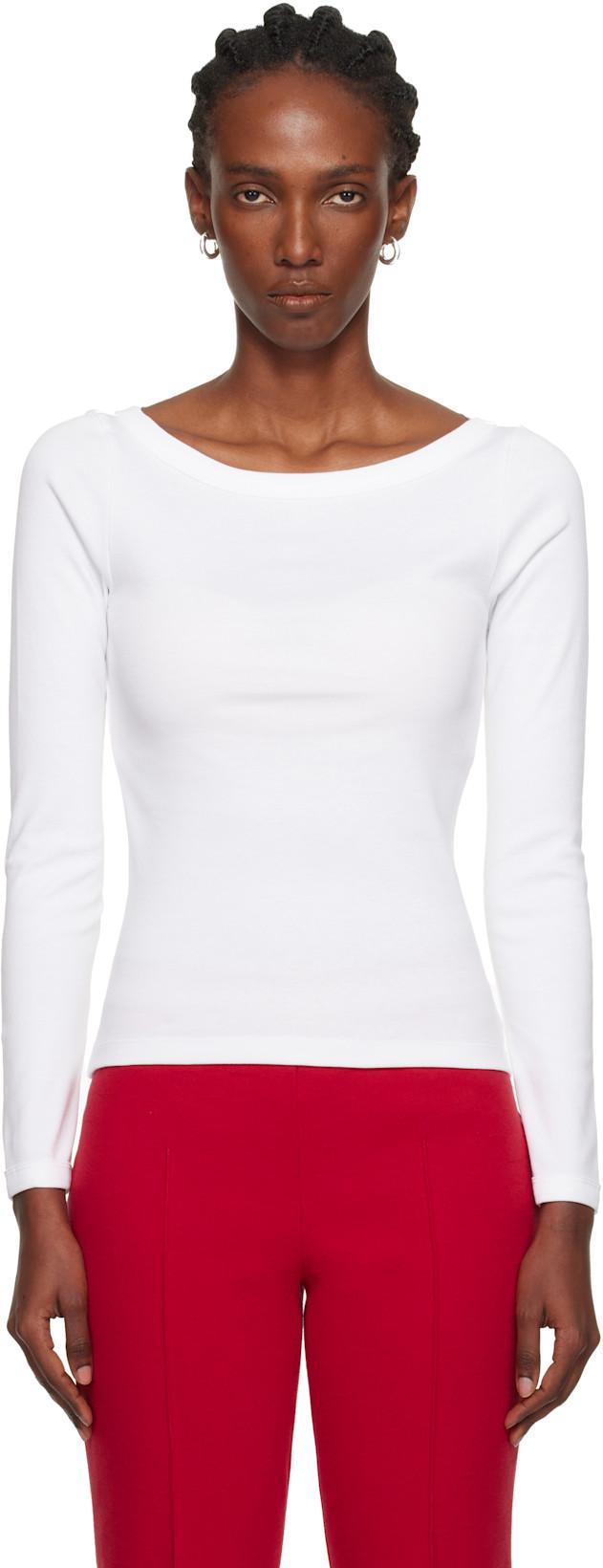 White Steffi Longsleeve T-shirt by FLORE FLORE