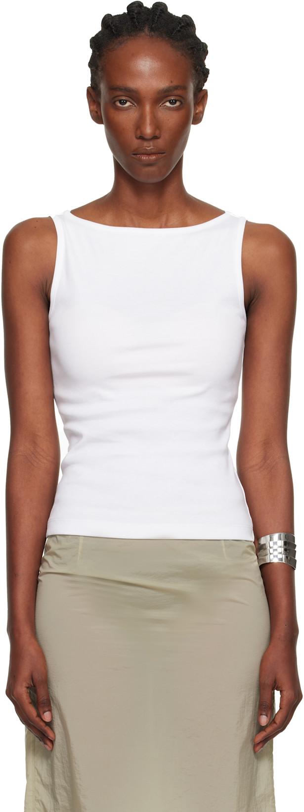 White Timmi Tank Top by FLORE FLORE