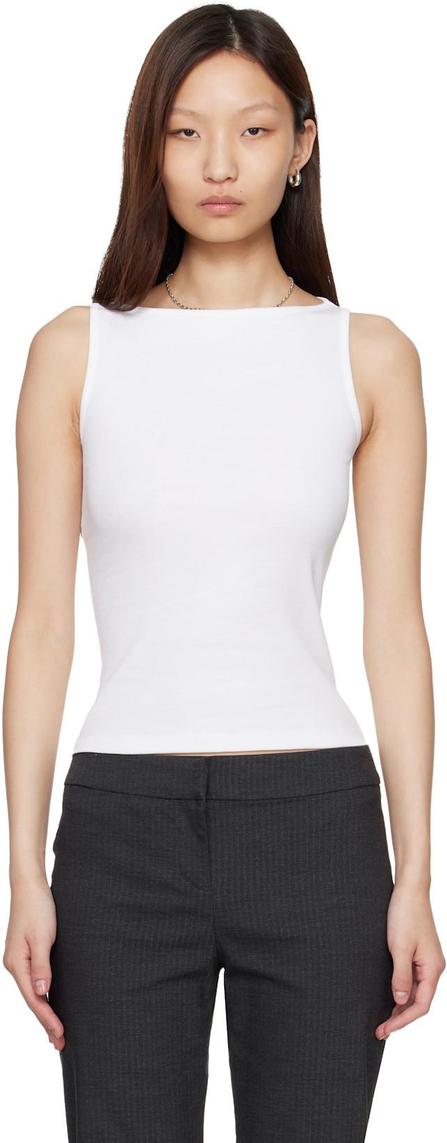 White Timmi Tank Top by FLORE FLORE