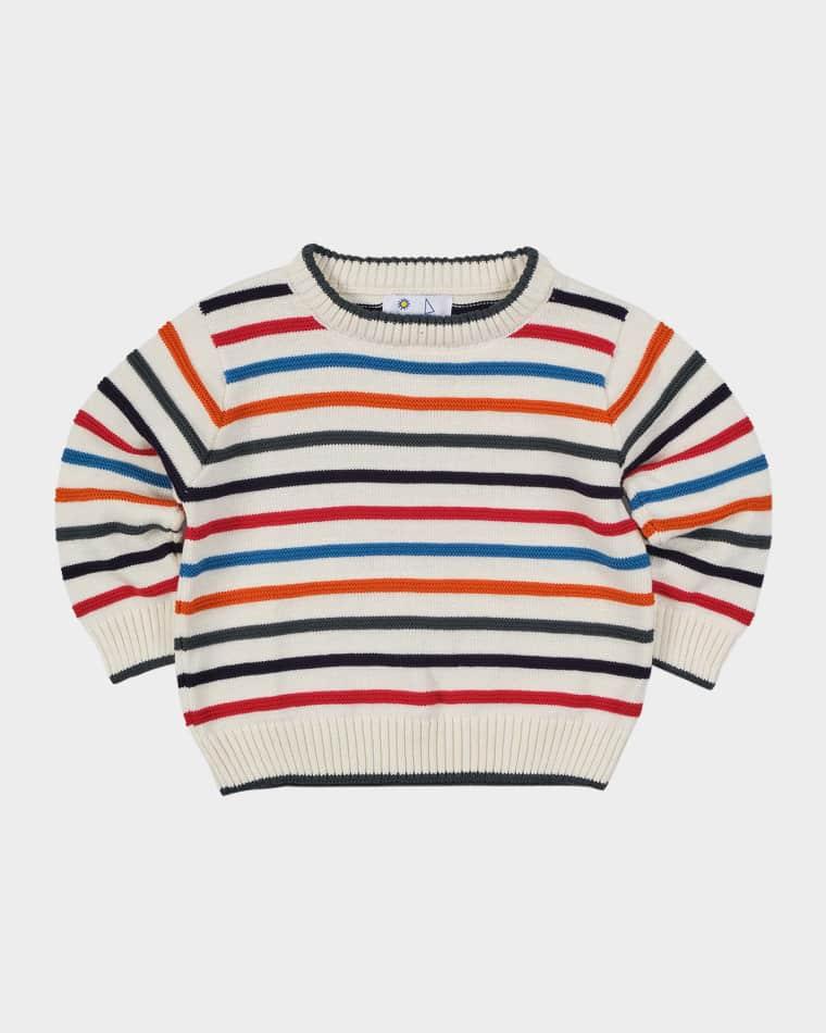Boy's Raised Stripe Cotton Sweater, Size 12M-4 by FLORENCE EISEMAN