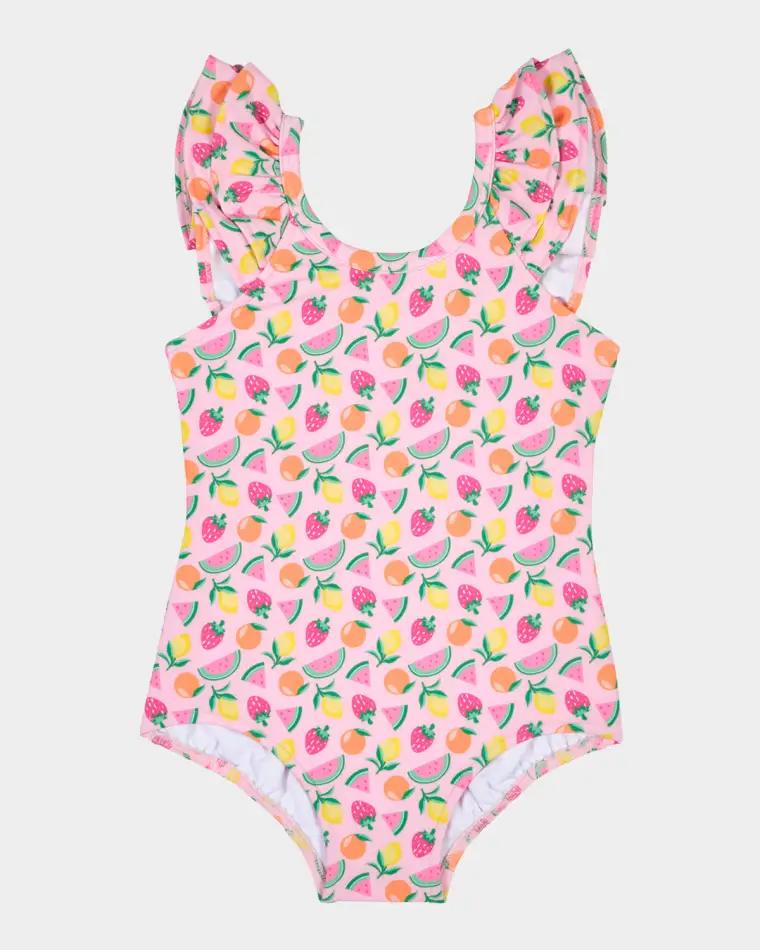Girl's Fruit-Print One-Piece Swimsuit, Size 12M-6 by FLORENCE EISEMAN