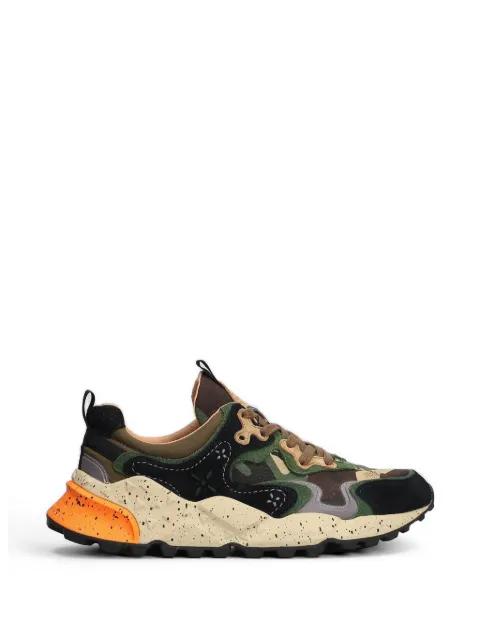 Rulis camouflage-print panelled sneakers by FLOWER MOUNTAIN