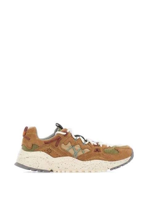 Yamabushi suede panelled sneakers by FLOWER MOUNTAIN