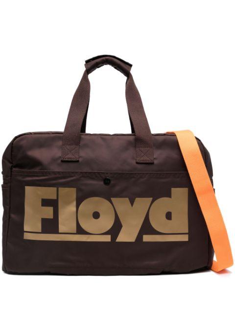 logo-print zip-fastening holdall by FLOYD