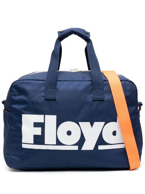 logo-print zipped holdall by FLOYD
